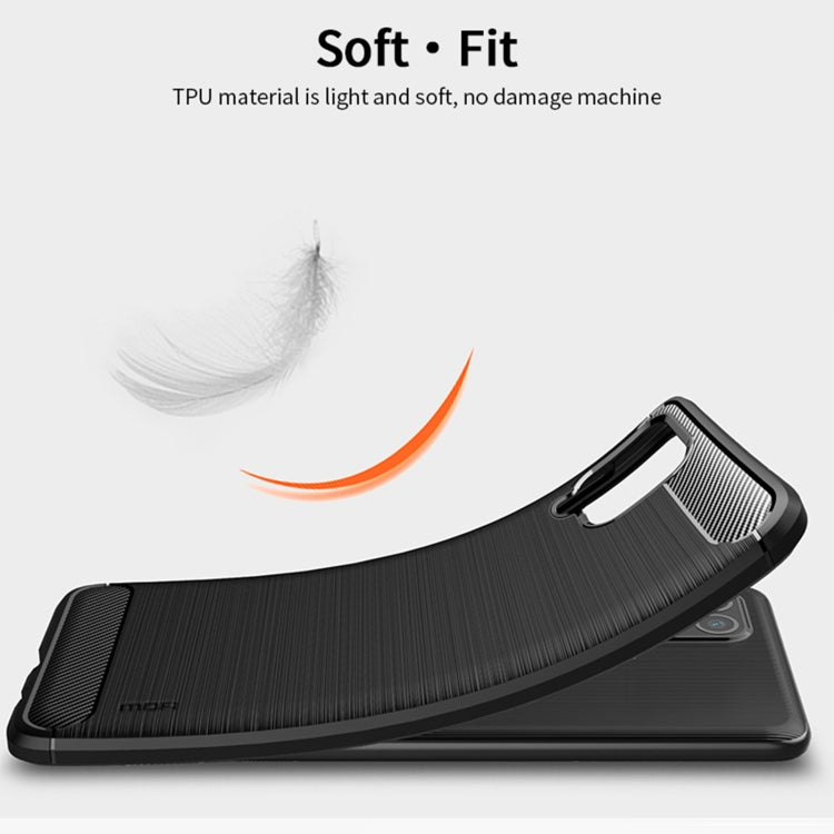 For Samsung Galaxy F62 / M62 MOFI Gentleness Series Brushed Texture Carbon Fiber Soft TPU Case(Black) - Galaxy Phone Cases by MOFI | Online Shopping UK | buy2fix