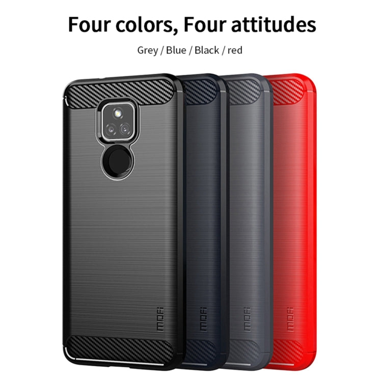 For Motorola Moto G Play 2021 MOFI Gentleness Series Brushed Texture Carbon Fiber Soft TPU Case(Gray) - Motorola Cases by MOFI | Online Shopping UK | buy2fix