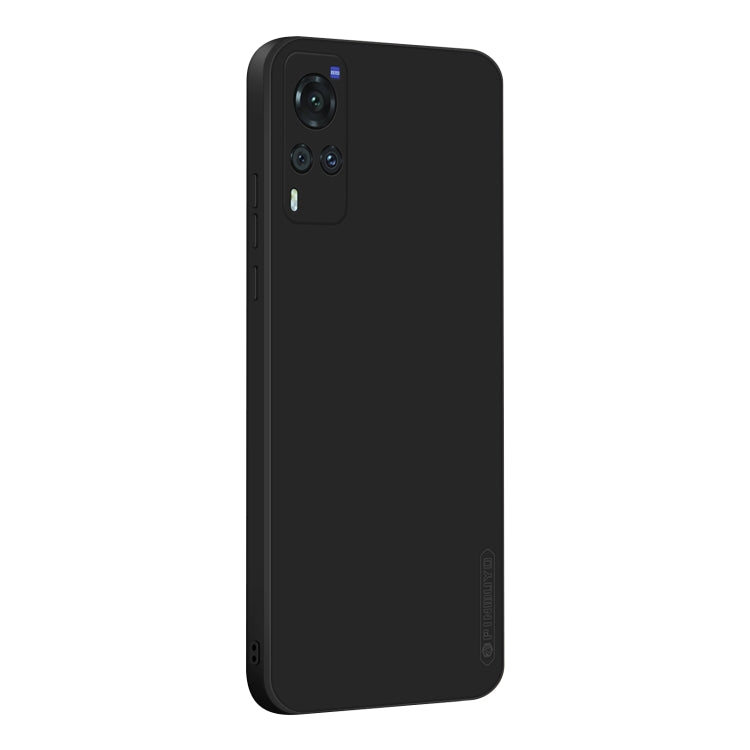 For vivo X60 PINWUYO Touching Series Liquid Silicone TPU Shockproof Case(Black) - OPPO Cases by PINWUYO | Online Shopping UK | buy2fix
