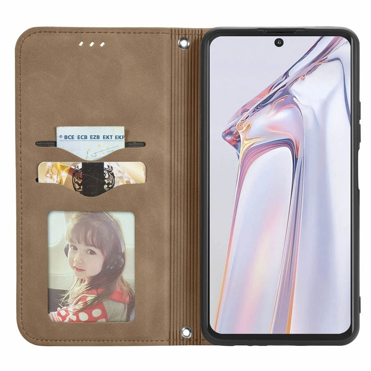 For Blackview A100 Retro Skin Feel Business Magnetic Horizontal Flip Leather Case with Holder & Card Slots & Wallet & Photo Frame(Brwon) - More Brand by buy2fix | Online Shopping UK | buy2fix