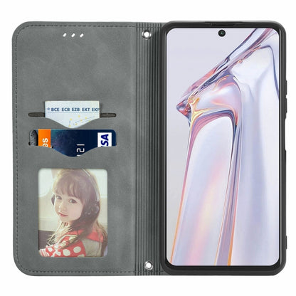 For Blackview A100 Retro Skin Feel Business Magnetic Horizontal Flip Leather Case with Holder & Card Slots & Wallet & Photo Frame(Gray) - More Brand by buy2fix | Online Shopping UK | buy2fix