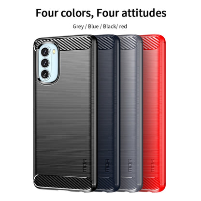 For Motorola Moto G51  5G MOFI Gentleness Brushed Carbon Fiber Soft TPU Case(Gray) - Motorola Cases by MOFI | Online Shopping UK | buy2fix