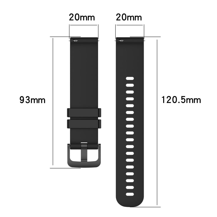 For Amazfit GTS 2E 20mm Carbon Fiber Striped Silicone Watch Band(White) - Watch Bands by buy2fix | Online Shopping UK | buy2fix