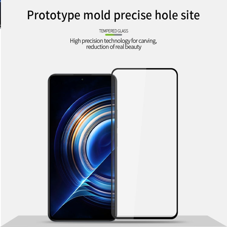 For Xiaomi Redmi K50 / K50 Pro MOFI 9H 2.5D Full Screen Tempered Glass Film(Black) -  by MOFI | Online Shopping UK | buy2fix