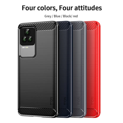 For Xiaomi Redmi K50 / K50 Pro MOFI Gentleness Brushed Carbon Fiber Soft TPU Case(Red) - Xiaomi Cases by MOFI | Online Shopping UK | buy2fix