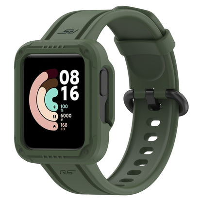 For Xiaomi Mi Watch Lite Silicone Solid Color Watch Band(Dark Green) - Watch Bands by buy2fix | Online Shopping UK | buy2fix