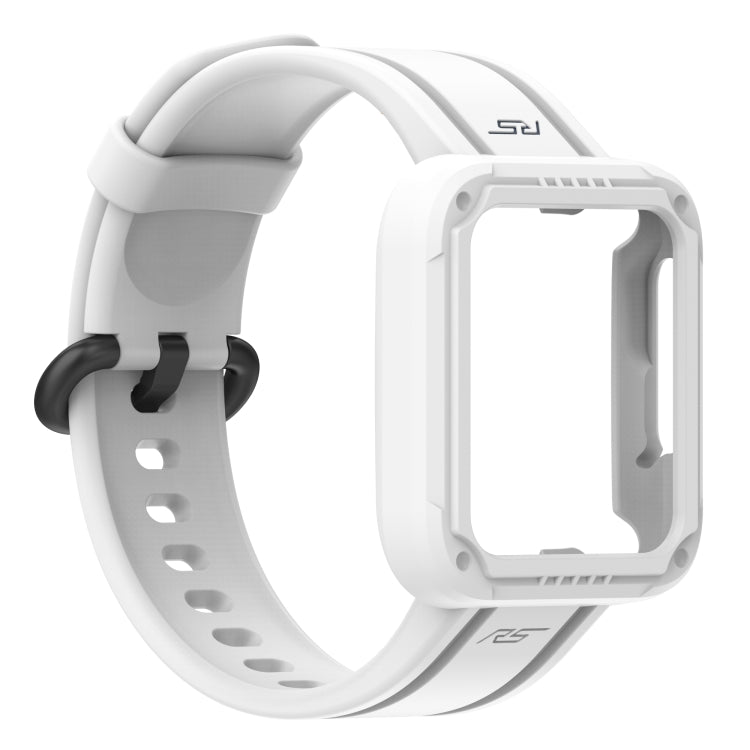 For Xiaomi Mi Watch Lite Silicone Solid Color Watch Band(White) - Watch Bands by buy2fix | Online Shopping UK | buy2fix