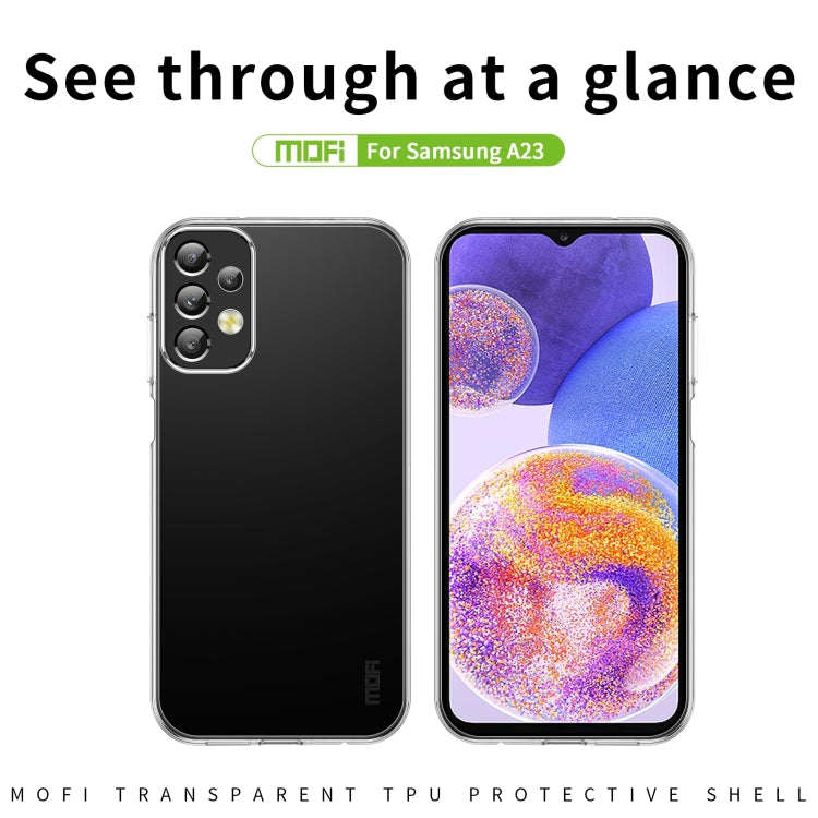 For Samsung Galaxy A23 4G/5G MOFI Ming Series Ultra-thin TPU Phone Case(Transparent) - Galaxy Phone Cases by MOFI | Online Shopping UK | buy2fix