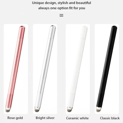 AT-32 3-in-1 Precision Sucker Capacitive Pen + Conductive Cloth Head + Handwriting Signature Pen Mobile Phone Touch Screen Pen with 2 Pen Head(White) - Stylus Pen by buy2fix | Online Shopping UK | buy2fix