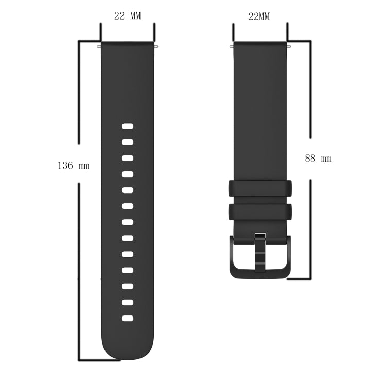 For Amazfit Stratos 22mm Solid Color Soft Silicone Watch Band(Sapphire Green) - Watch Bands by buy2fix | Online Shopping UK | buy2fix