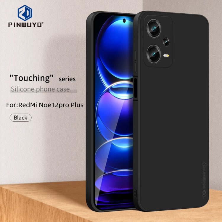 For Xiaomi Redmi Note 12 Pro+ China/Note12 Explorer PINWUYO Sense Series Liquid Silicone TPU Phone Case(Black) - Xiaomi Cases by PINWUYO | Online Shopping UK | buy2fix