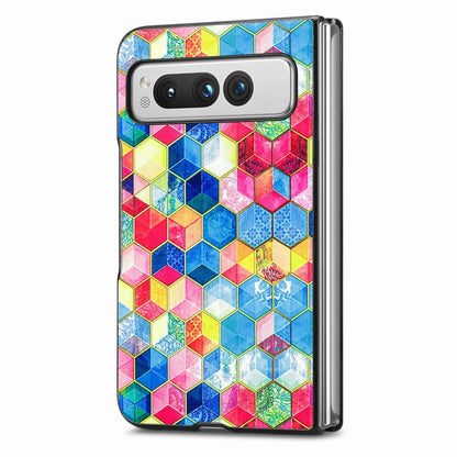 For Google Pixel Fold Colored Drawing Leather Skin Back Cover Phone Case(Magic Space) - Google Cases by buy2fix | Online Shopping UK | buy2fix