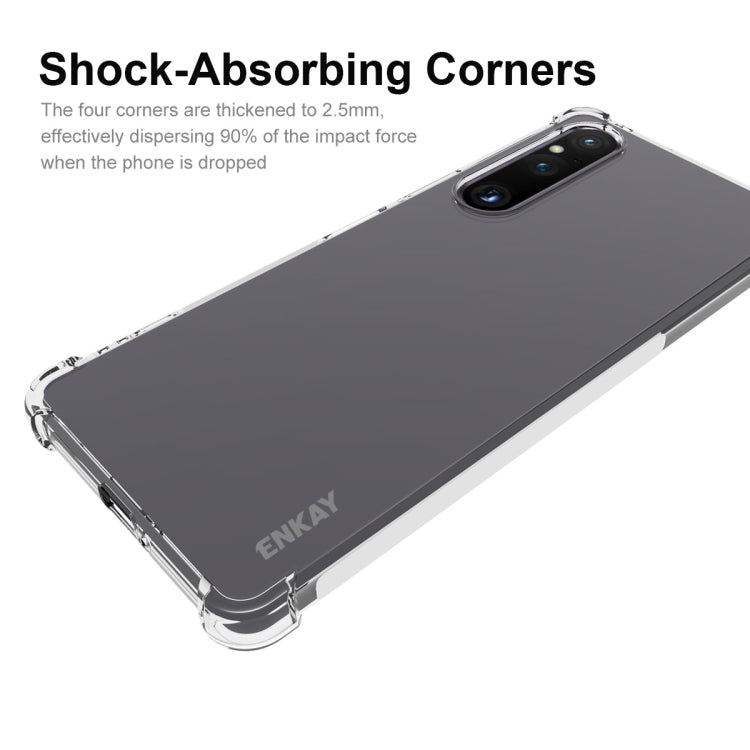 For Sony Xperia 1 V ENKAY Hat-Prince Clear TPU Shockproof Phone Case - Sony Cases by ENKAY | Online Shopping UK | buy2fix