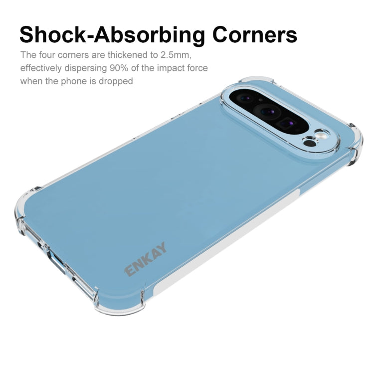 For Google Pixel 9 Pro ENKAY Hat-Prince Transparent TPU Shockproof Phone Case - Google Cases by ENKAY | Online Shopping UK | buy2fix