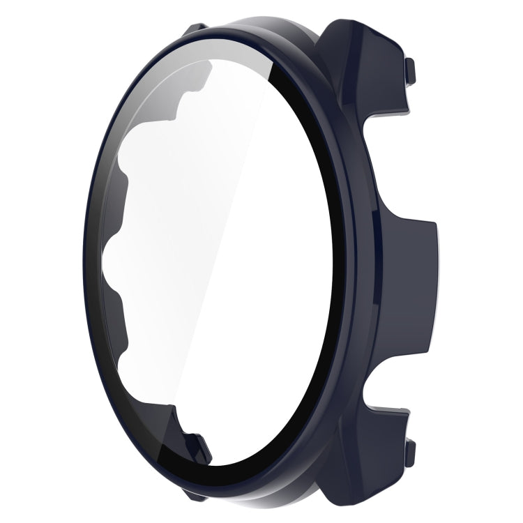 For Garmin Forerunner 965 PC + Toughened Film Integrated Watch Protective Case(Blue) - Watch Cases by buy2fix | Online Shopping UK | buy2fix