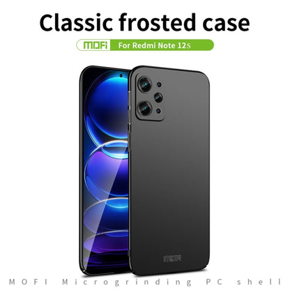 For Xiaomi Redmi Note 12S MOFI Micro-Frosted PC Ultra-thin Hard Phone Case(Black) - Xiaomi Cases by MOFI | Online Shopping UK | buy2fix