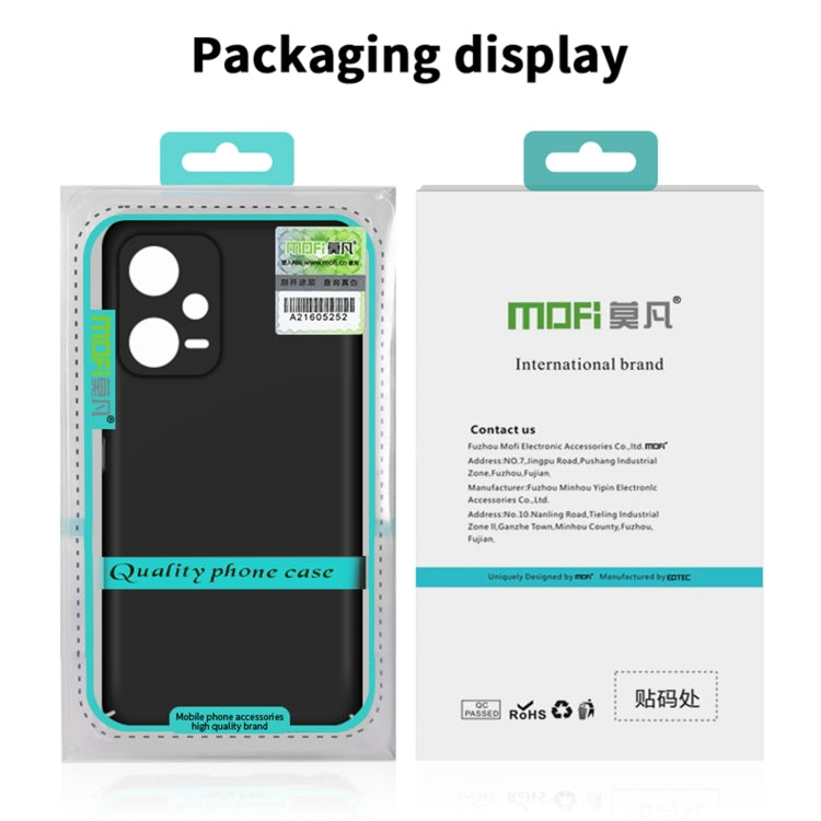 For Xiaomi Redmi Note 12S MOFI Micro-Frosted PC Ultra-thin Hard Phone Case(Black) - Xiaomi Cases by MOFI | Online Shopping UK | buy2fix