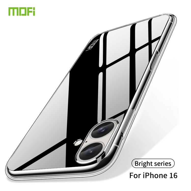 For iPhone 16 MOFI Ming Series Ultra-thin TPU Phone Case(Transparent) - iPhone 16 Cases by MOFI | Online Shopping UK | buy2fix