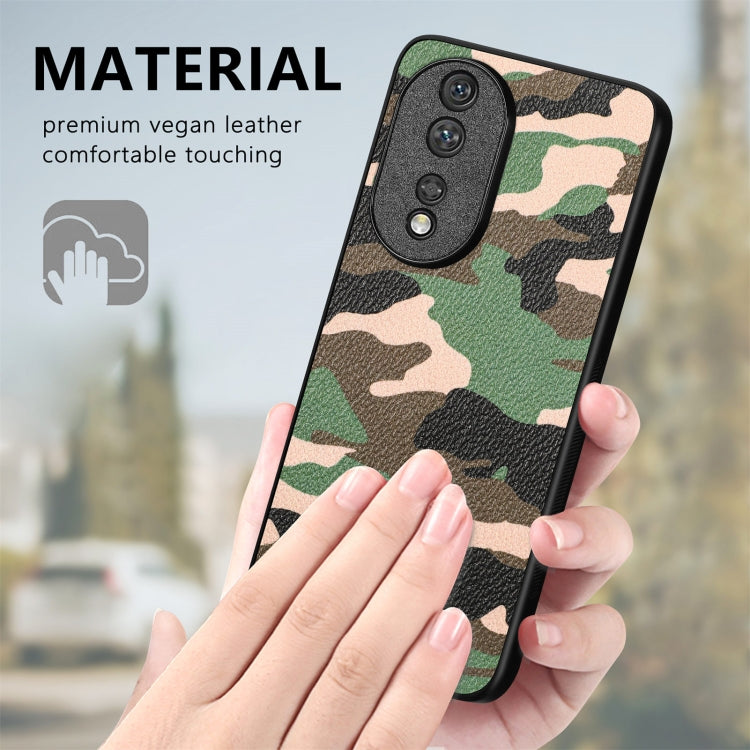 For Honor 80 SE Camouflage Leather Back Cover Phone Case(Yellow) - Honor Cases by buy2fix | Online Shopping UK | buy2fix