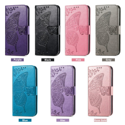 For vivo X100 Pro Butterfly Love Flower Embossed Leather Phone Case(Lavender) - X100 Pro Cases by imak | Online Shopping UK | buy2fix