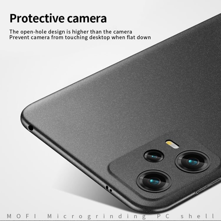 For Xiaomi Redmi Note 12 Global MOFI Fandun Series Frosted PC Ultra-thin All-inclusive Phone Case(Black) - Xiaomi Cases by MOFI | Online Shopping UK | buy2fix