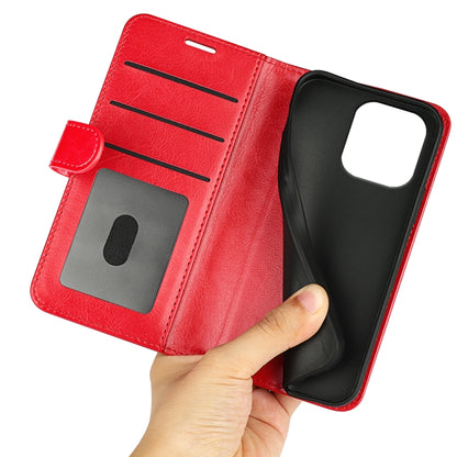 For iPhone 16 Pro R64 Texture Horizontal Flip Leather Phone Case(Red) - iPhone 16 Pro Cases by buy2fix | Online Shopping UK | buy2fix