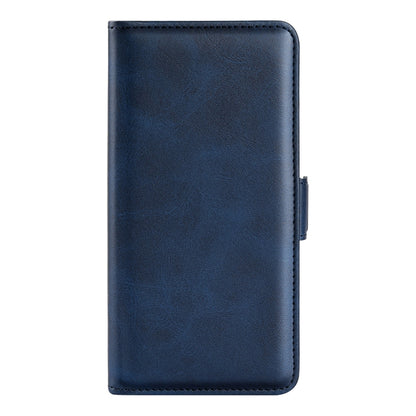 For iPhone 16 Dual-side Magnetic Buckle Horizontal Flip Leather Phone Case(Dark Blue) - iPhone 16 Cases by buy2fix | Online Shopping UK | buy2fix