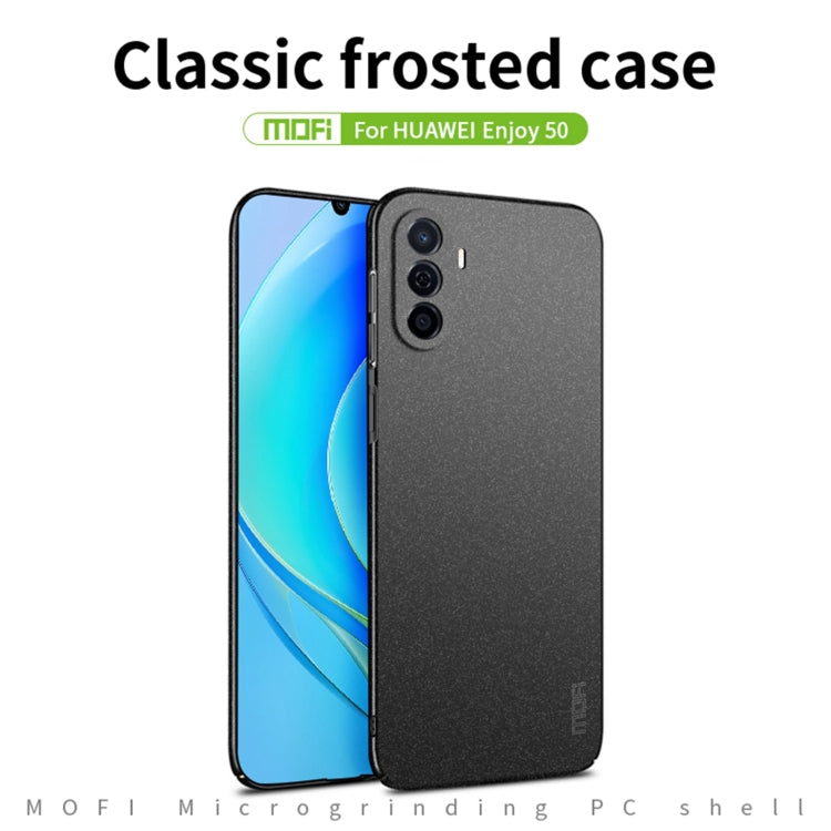 For Huawei Enjoy 50 / nova Y70 Plus MOFI Fandun Series Frosted PC Ultra-thin All-inclusive Phone Case(Green) - Huawei Cases by MOFI | Online Shopping UK | buy2fix