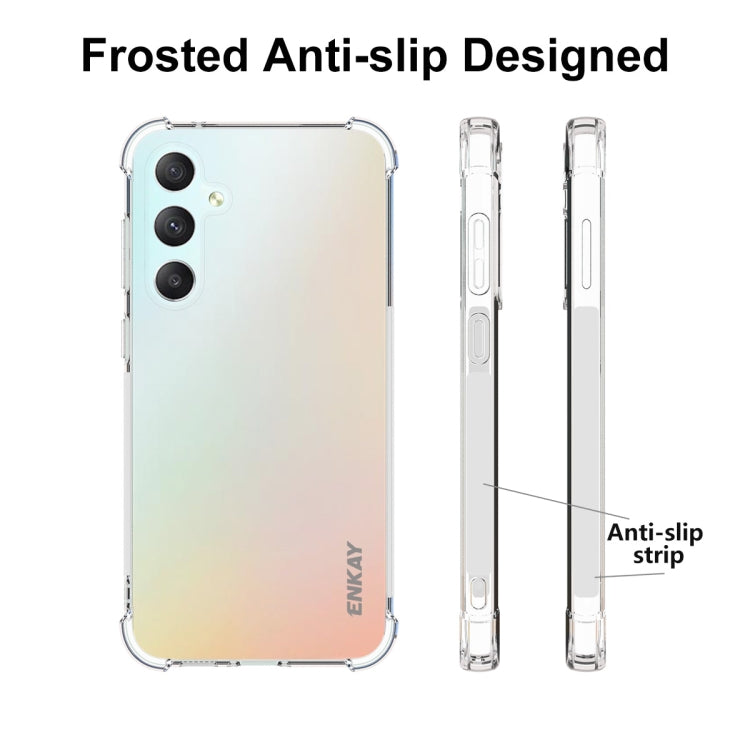 For Samsung Galaxy S23 FE 5G ENKAY Transparent TPU Shockproof Phone Case with Glass Film - Galaxy S23 FE 5G Cases by ENKAY | Online Shopping UK | buy2fix