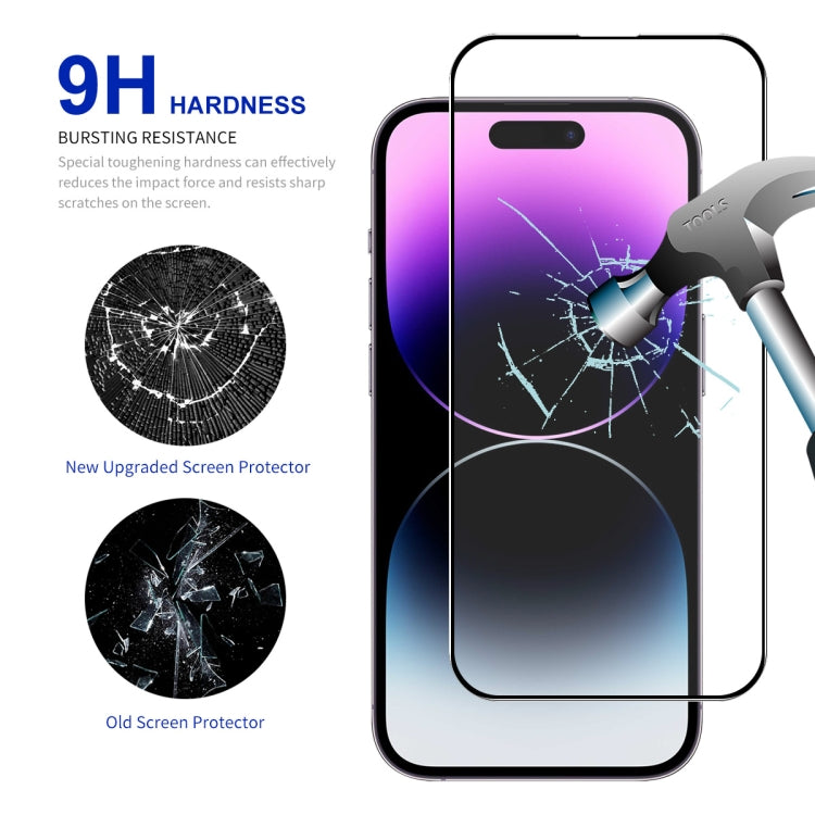 For iPhone 16 Pro Max 10pcs ENKAY Full Glue High Aluminum-silicon Tempered Glass Film - iPhone 16 Pro Max Tempered Glass by ENKAY | Online Shopping UK | buy2fix