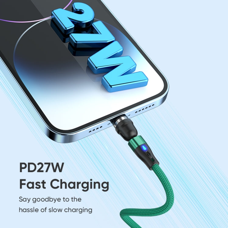 ENKAY PD60W Type-C to Type-C / 8 Pin Magnetic 540 Degrees Rotating Fast Charging Cable, Length:2m(Green) - Charging Cable & Head by ENKAY | Online Shopping UK | buy2fix