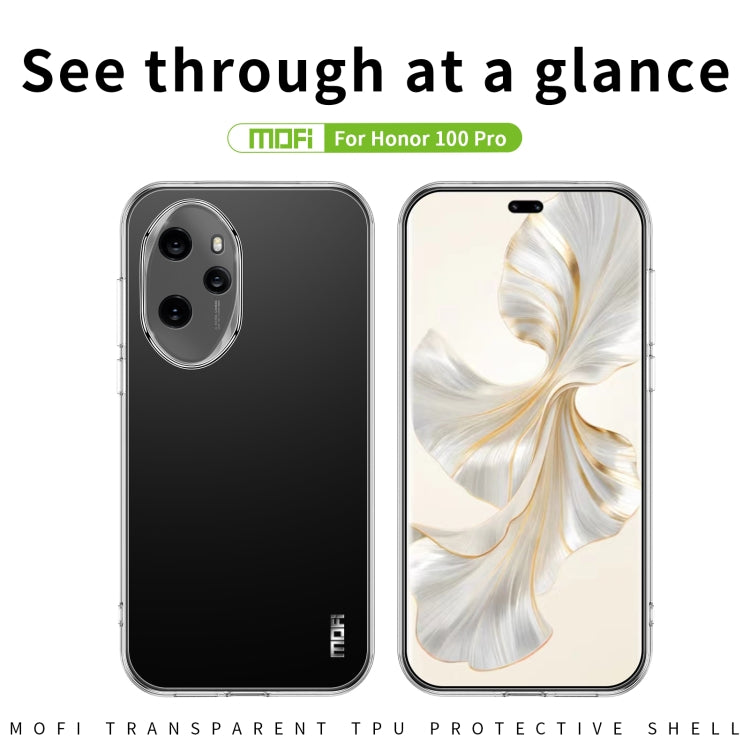 For Honor 100 Pro MOFI Ming Series Ultra-thin TPU Phone Case(Transparent) - Honor Cases by MOFI | Online Shopping UK | buy2fix