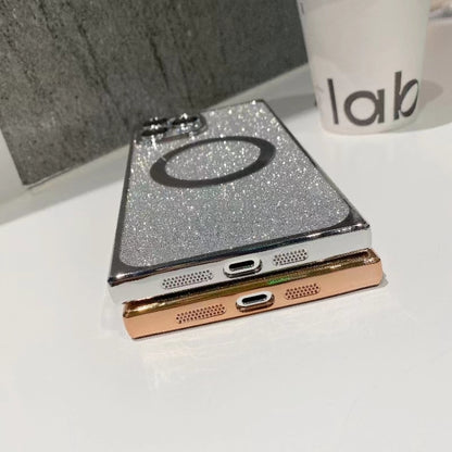 For iPhone 11 Pro Square Gradient Magsafe Electroplating TPU Phone Case(Silver) - iPhone 11 Pro Cases by buy2fix | Online Shopping UK | buy2fix