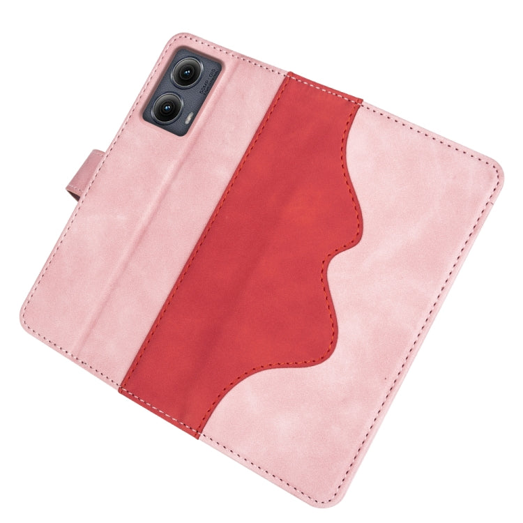 For Motolora Edge 5G 2024 Stitching Horizontal Flip Leather Phone Case(Red) - Motorola Cases by buy2fix | Online Shopping UK | buy2fix