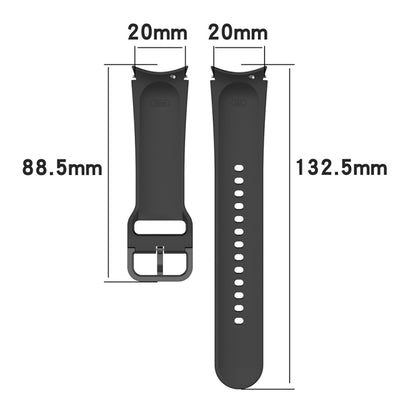 For Samsung Galaxy Watch5 44mm JUNSUNMAY Silicone Adjustable Strap + Full Coverage PMMA Screen Protector Kit(Black) - Watch Bands by JUNSUNMAY | Online Shopping UK | buy2fix