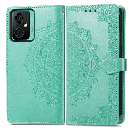 For Blackview C70 Mandala Flower Embossed Leather Phone Case(Green) - More Brand by buy2fix | Online Shopping UK | buy2fix