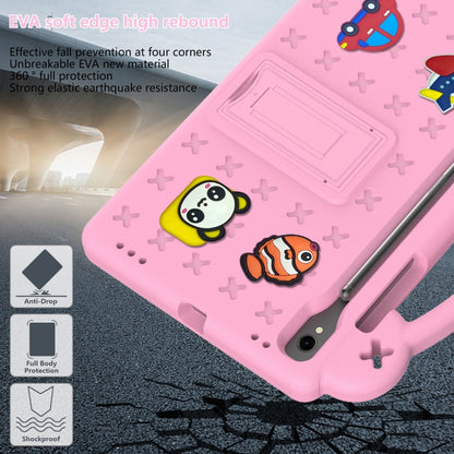 For Samsung Galaxy Tab S9 X710/X716B Handle Kickstand Children EVA Shockproof Tablet Case(Pink) - Galaxy Tab S9 Cases by buy2fix | Online Shopping UK | buy2fix