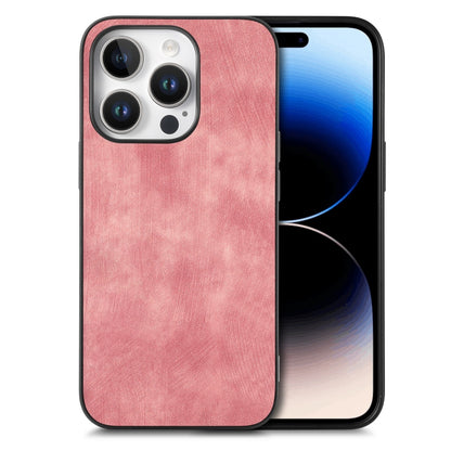 For iPhone 16 Pro Vintage Leather PC Back Cover Phone Case(Pink) - iPhone 16 Pro Cases by buy2fix | Online Shopping UK | buy2fix