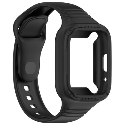 For Redmi Watch 3 Lite Integrated Fully Enclosed Silicone Watch Band(Black) - Watch Bands by buy2fix | Online Shopping UK | buy2fix