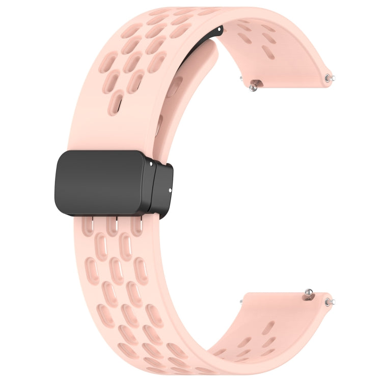 For Huawei Watch 4 Pro 22mm Folding Magnetic Clasp Silicone Watch Band(Pink) - Watch Bands by buy2fix | Online Shopping UK | buy2fix