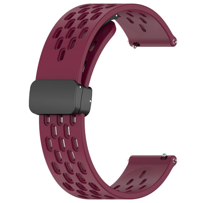 For Honor Watch Dream 22mm Folding Magnetic Clasp Silicone Watch Band(Wine Red) - Watch Bands by buy2fix | Online Shopping UK | buy2fix