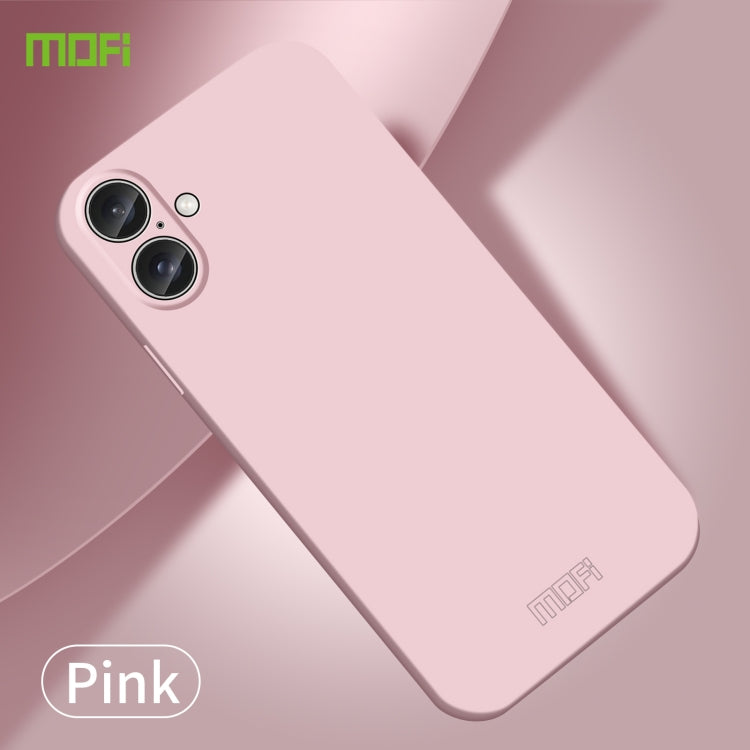 For iPhone 16 MOFI Qin Series Skin Feel All-inclusive PC Phone Case(Pink) - iPhone 16 Cases by MOFI | Online Shopping UK | buy2fix