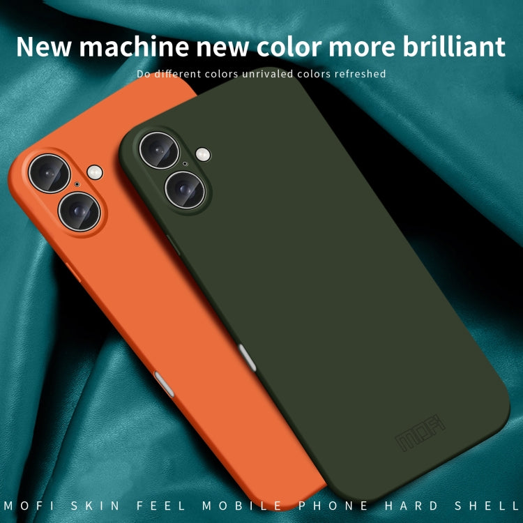 For iPhone 16 Plus MOFI Qin Series Skin Feel All-inclusive PC Phone Case(Green) - iPhone 16 Plus Cases by MOFI | Online Shopping UK | buy2fix