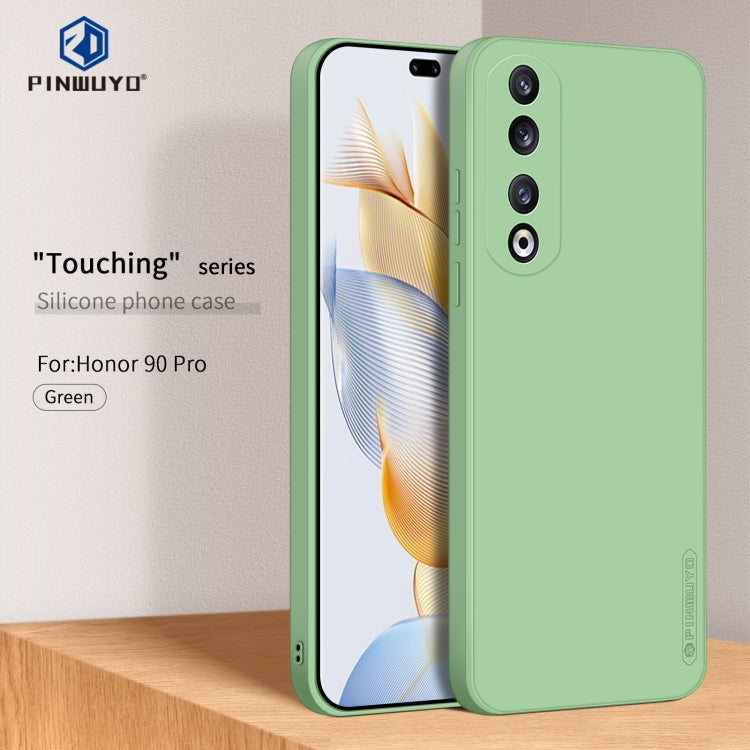 For Honor 90 Pro PINWUYO Sense Series Liquid Silicone TPU Phone Case(Green) - Honor Cases by PINWUYO | Online Shopping UK | buy2fix