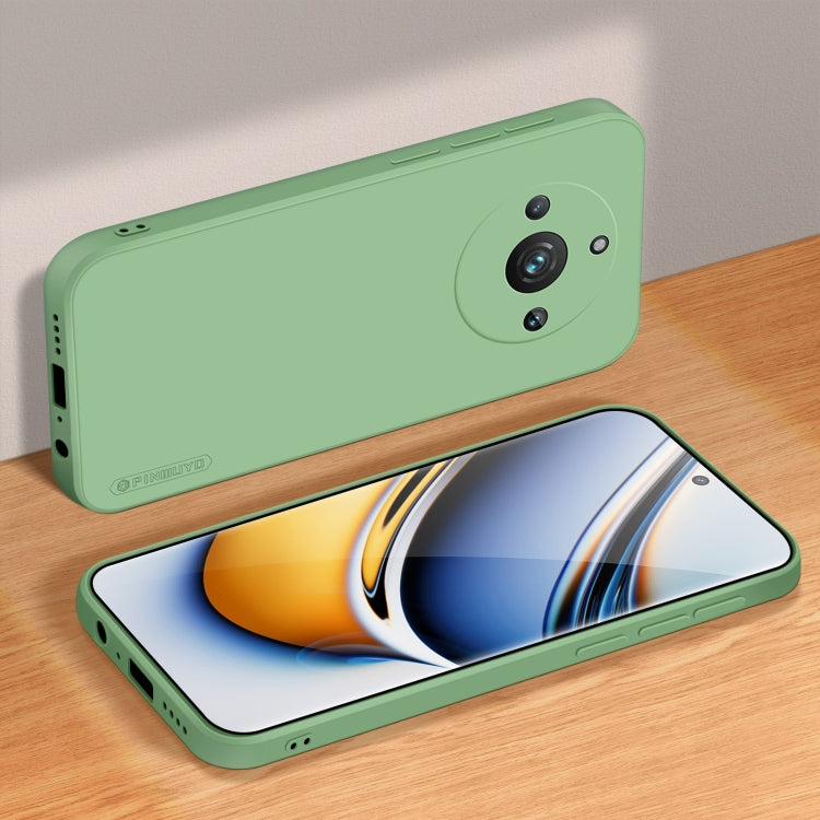 For Realme 11 4G PINWUYO Sense Series Liquid Silicone TPU Phone Case(Green) - Realme Cases by PINWUYO | Online Shopping UK | buy2fix