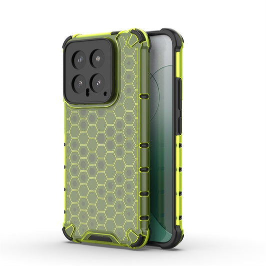 For Xiaomi 14 Shockproof Honeycomb Phone Case(Green) - 14 Cases by buy2fix | Online Shopping UK | buy2fix