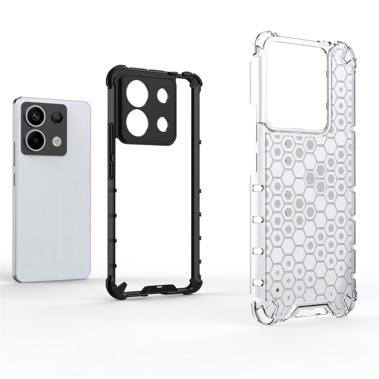 For Xiaomi Poco X6 Shockproof Honeycomb Phone Case(Black) - Xiaomi Cases by buy2fix | Online Shopping UK | buy2fix