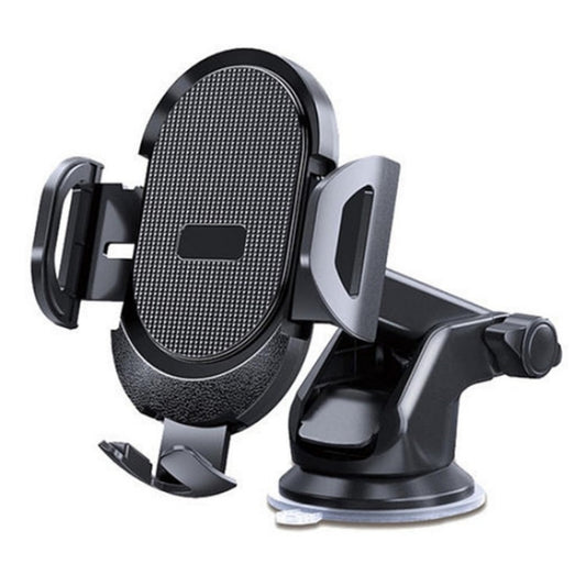 D33 With Air Vent Clip Suction Cup Base Gravity Sensing Car Phone Holder Bracket(Black) - Car Holders by buy2fix | Online Shopping UK | buy2fix