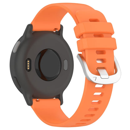 For Garmin Vivomove Sport Liquid Glossy Silver Buckle Silicone Watch Band(Orange) - Watch Bands by buy2fix | Online Shopping UK | buy2fix