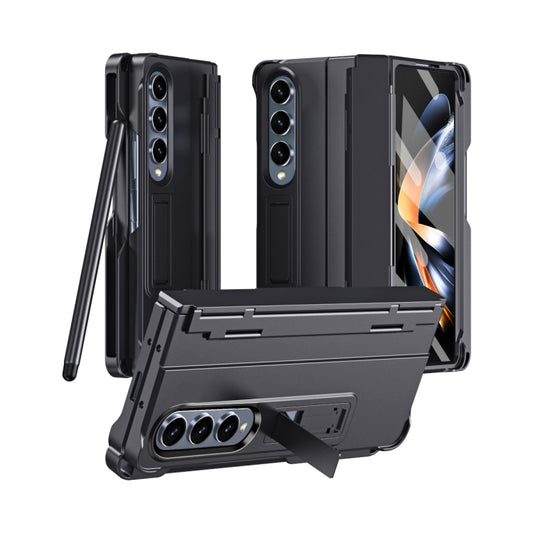 For Samsung Galaxy Z Fold3 5G Diamond Case-film Integral Hinge Shockproof Phone Case with Pen(Black) - Galaxy Phone Cases by buy2fix | Online Shopping UK | buy2fix